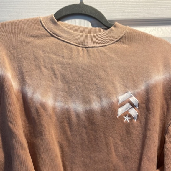 Barry’s Bootcamp Tan Tie Dye Cropped Sweatshirt XS - Picture 5 of 8